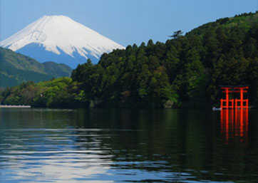 芦ノ湖 富士山＆鳥居